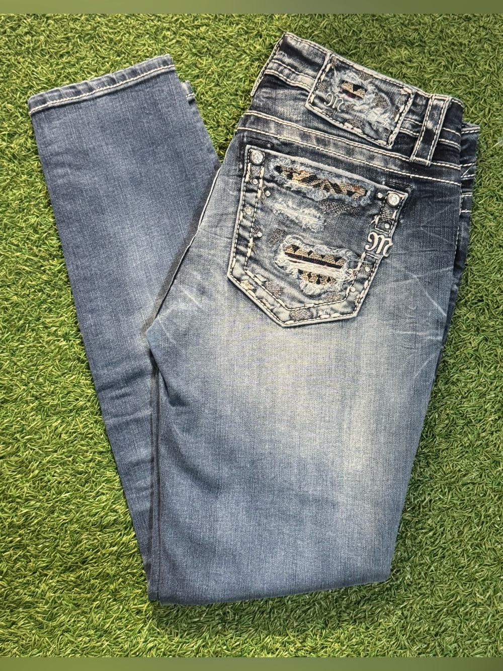 Miss Me Mid-Rise Easy Ankle Skinny Jeans Size 27  -NWOT